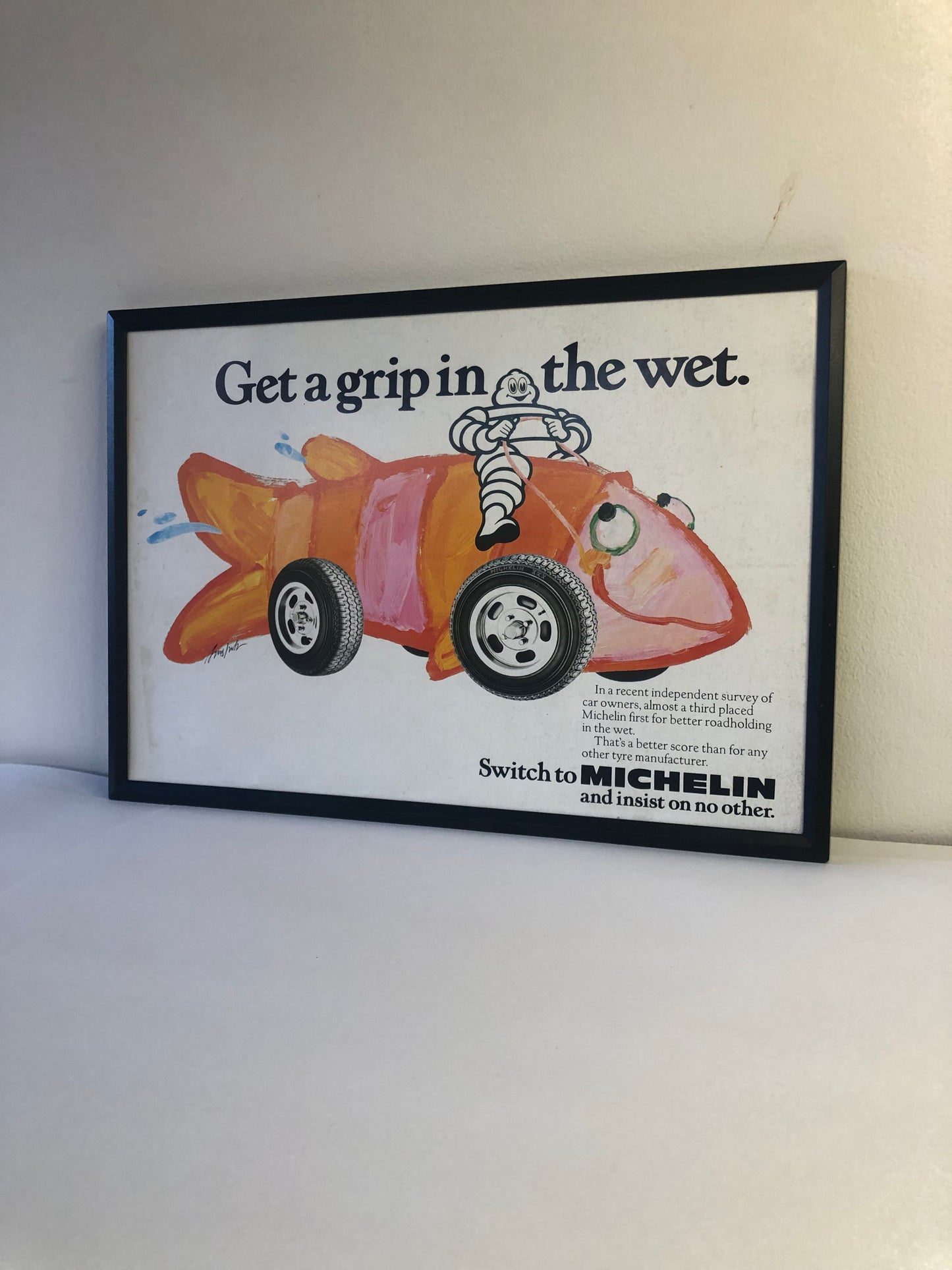 Original Michelin Advert - 'Get a grip in the wet' - 1982