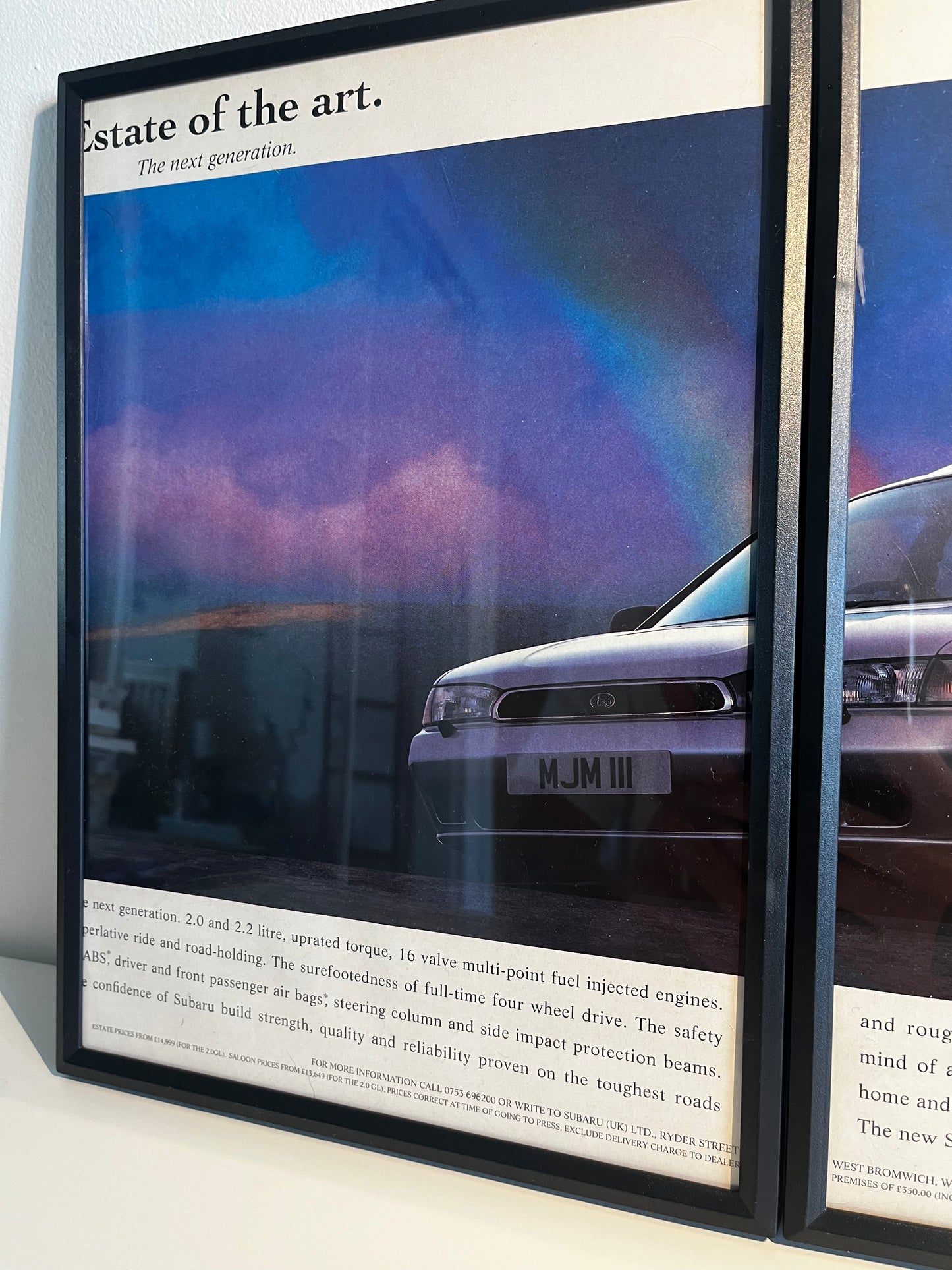 RARE Original Subaru Advert Poster - 1990s
