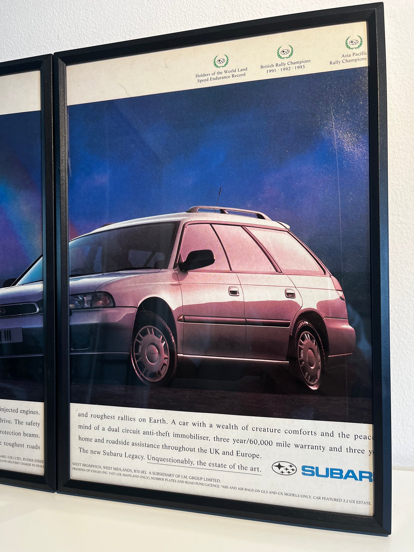 RARE Original Subaru Advert Poster - 1990s