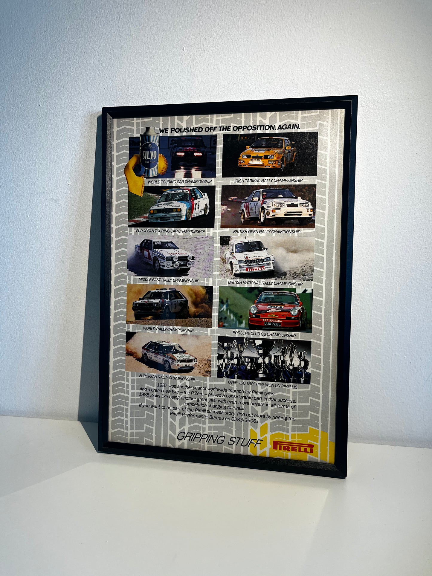 RARE Original Pirelli Advert - 'Gripping Stuff' = 1980s