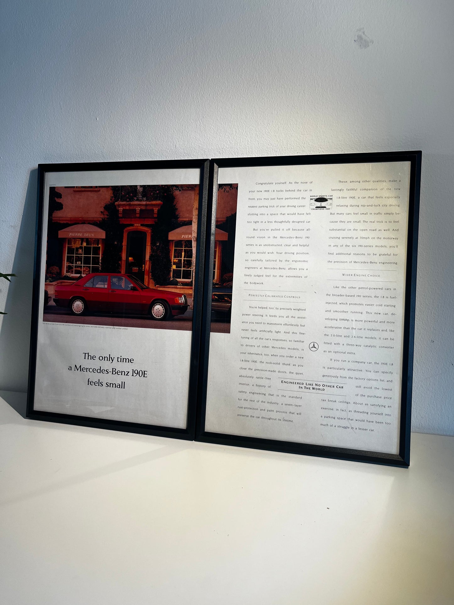 RARE Original Mercedes 190e Advert - 1990