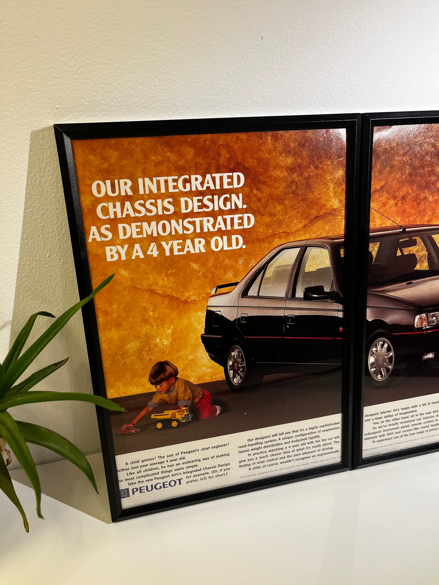 RARE Original Peugeot 406 Advert Poster - 1990s