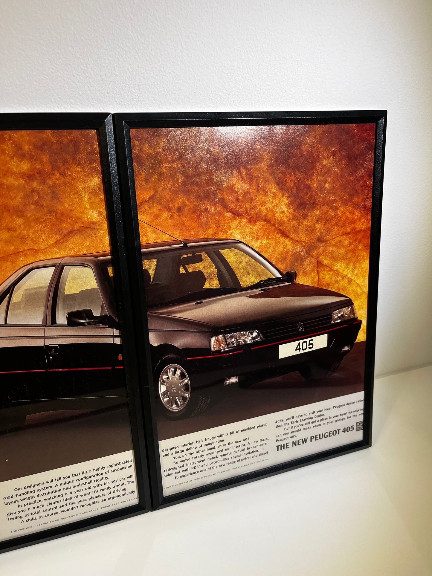 RARE Original Peugeot 406 Advert Poster - 1990s