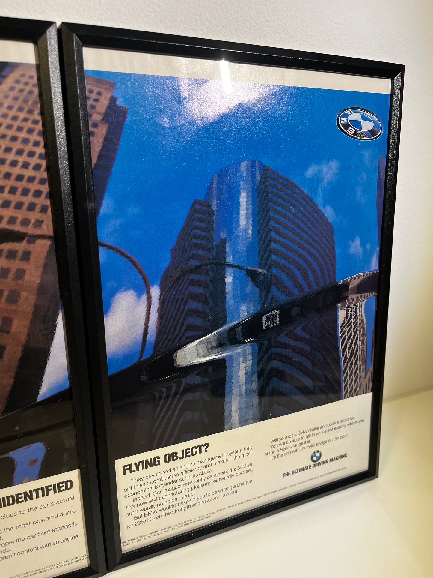 RARE Original BMW 5 Series Advert - 'Unidentified Flying Object?' - 1990s