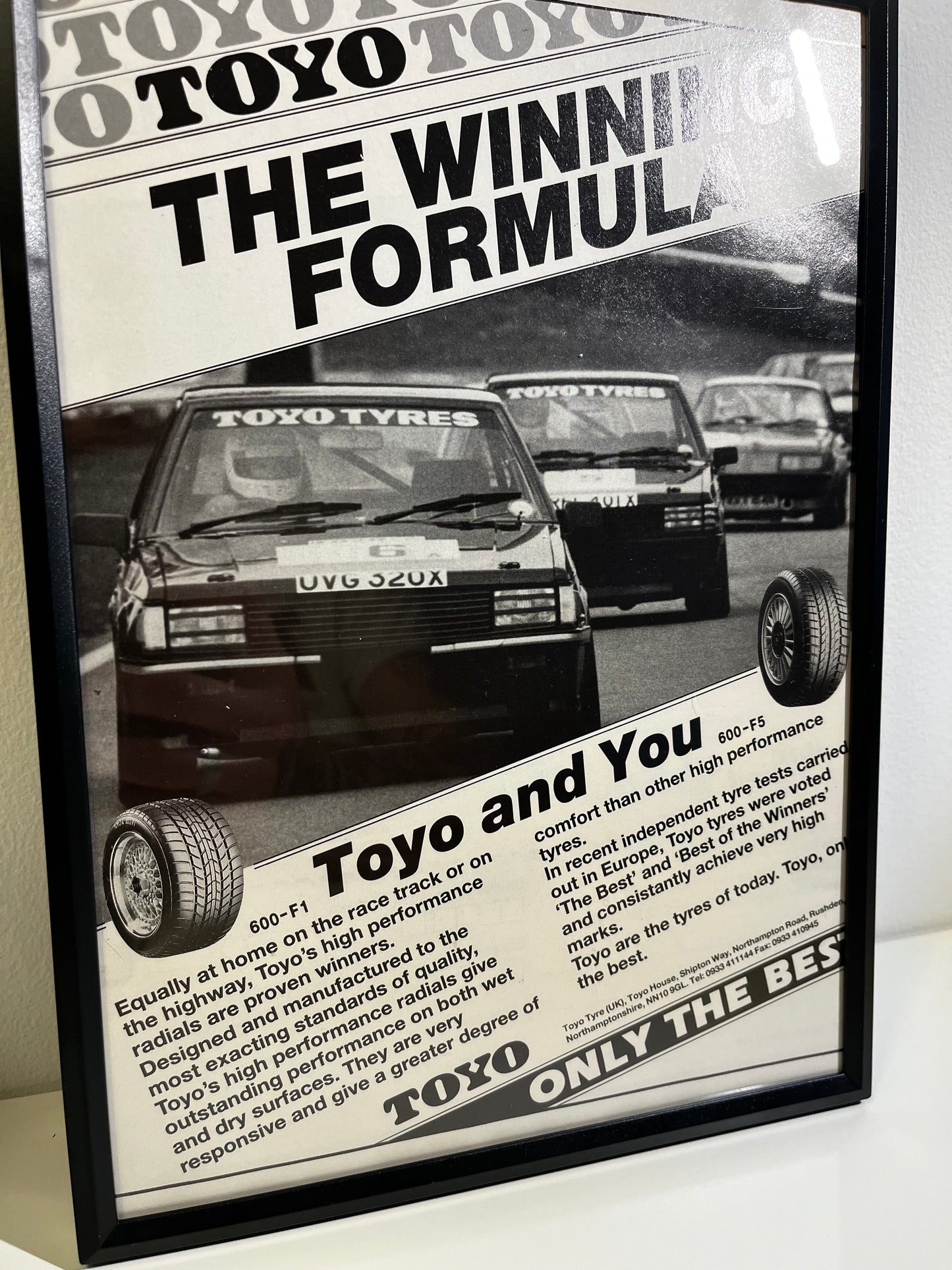 RARE Original Japanese Toyo Tyres Advert - 'The Winning Formula' - 1993