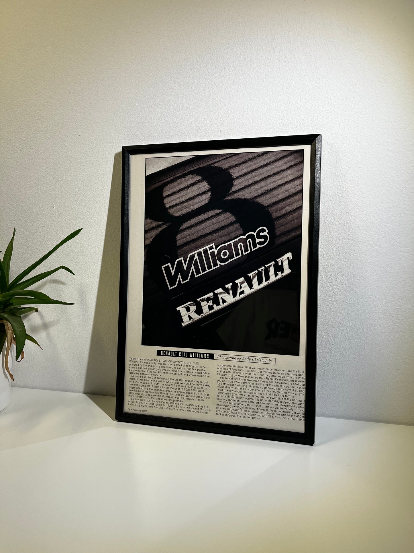 RARE Original Renault Williams Advert Poster - 1990s