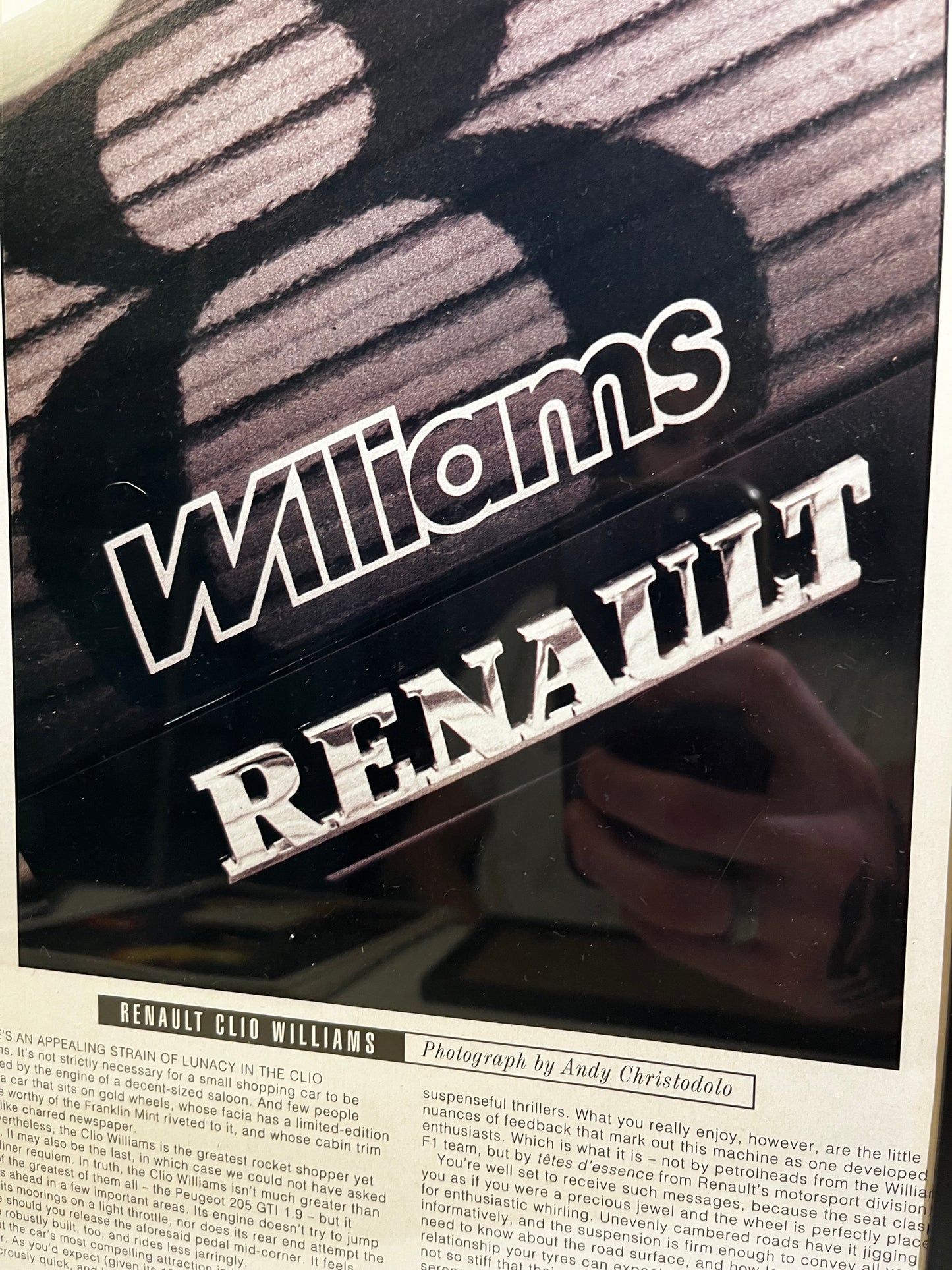 RARE Original Renault Williams Advert Poster - 1990s
