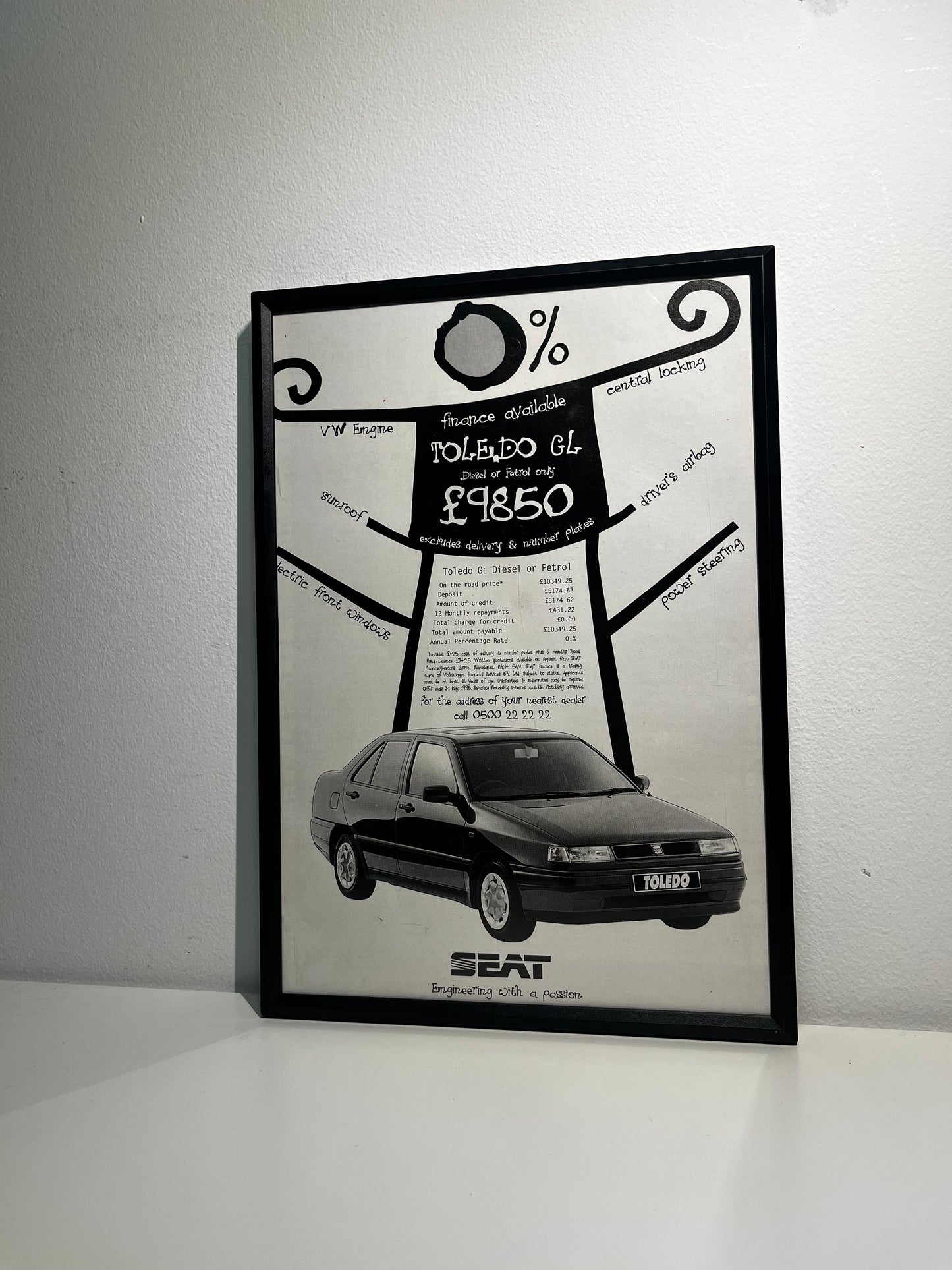 RARE Original Seat Toledo Advert - 1990s