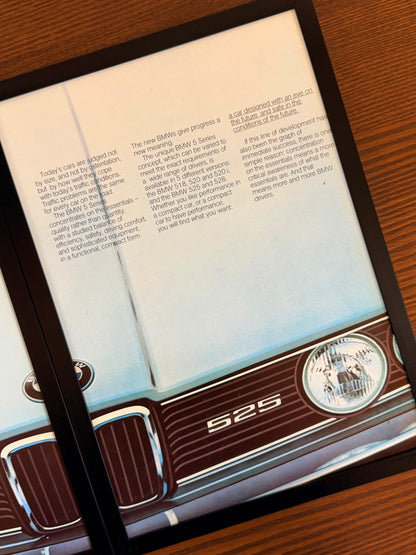 Original BMW E28 520i 5 Series Advert - 1980s