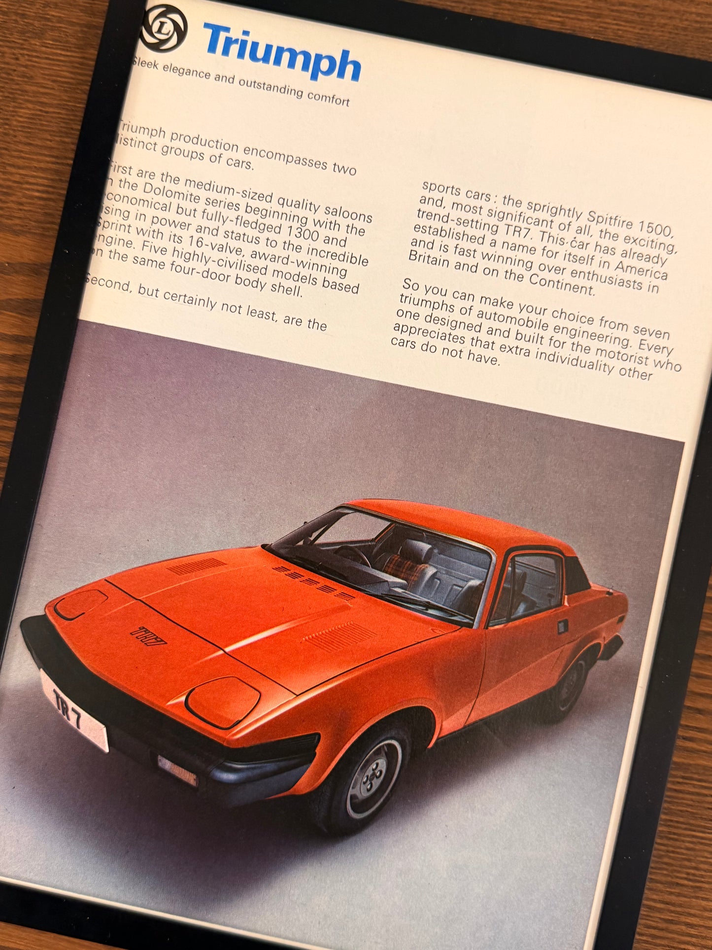 Original Triumph TVR Advert - 1980s