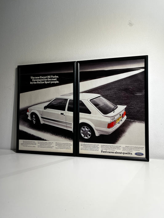 Original Vintage Ford Escort Rs Turbo Advert - 1980s