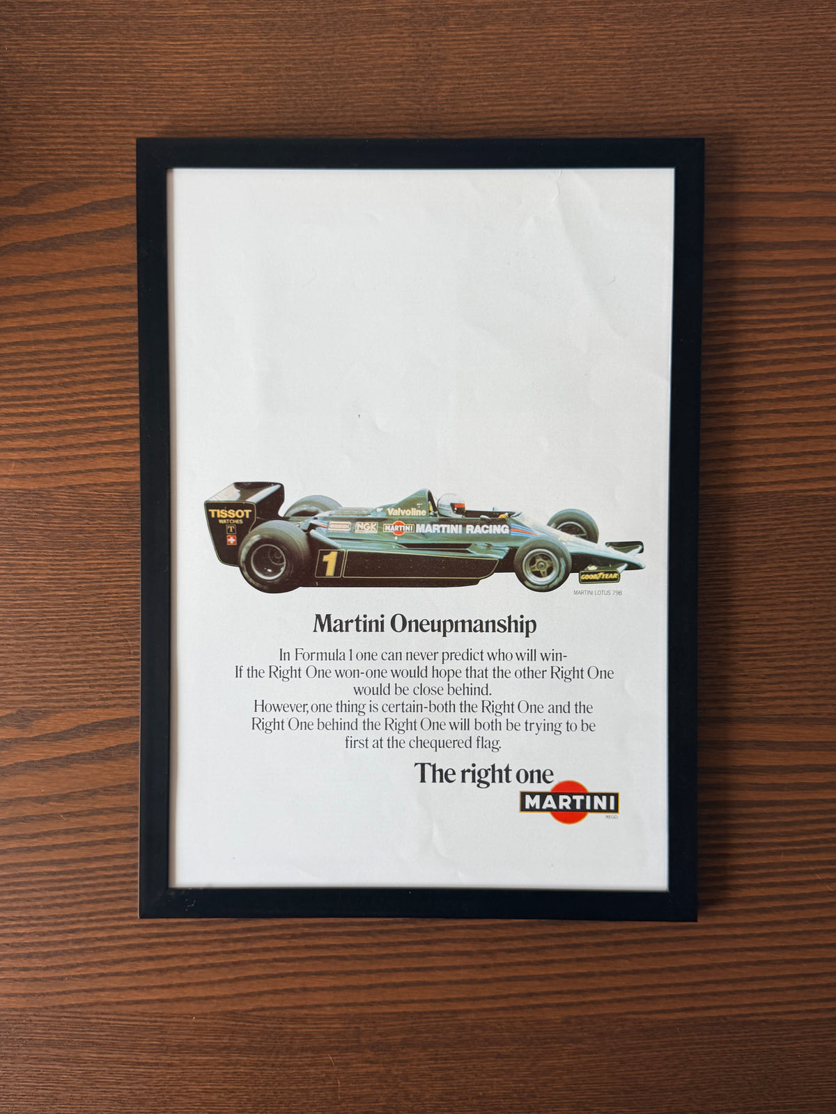 Original Martini F1 Advert - 1980’s