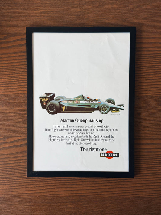 Original Martini F1 Advert - 1980’s