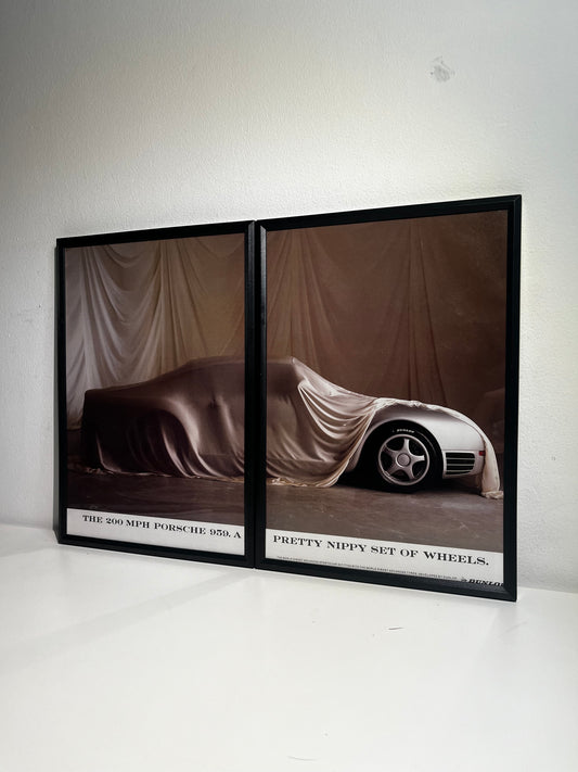 Rare Original Porsche 959 Dunlop Advert - 1988