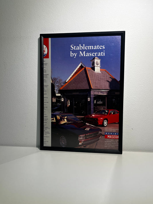 RARE Original Maserati Advert - 1990s