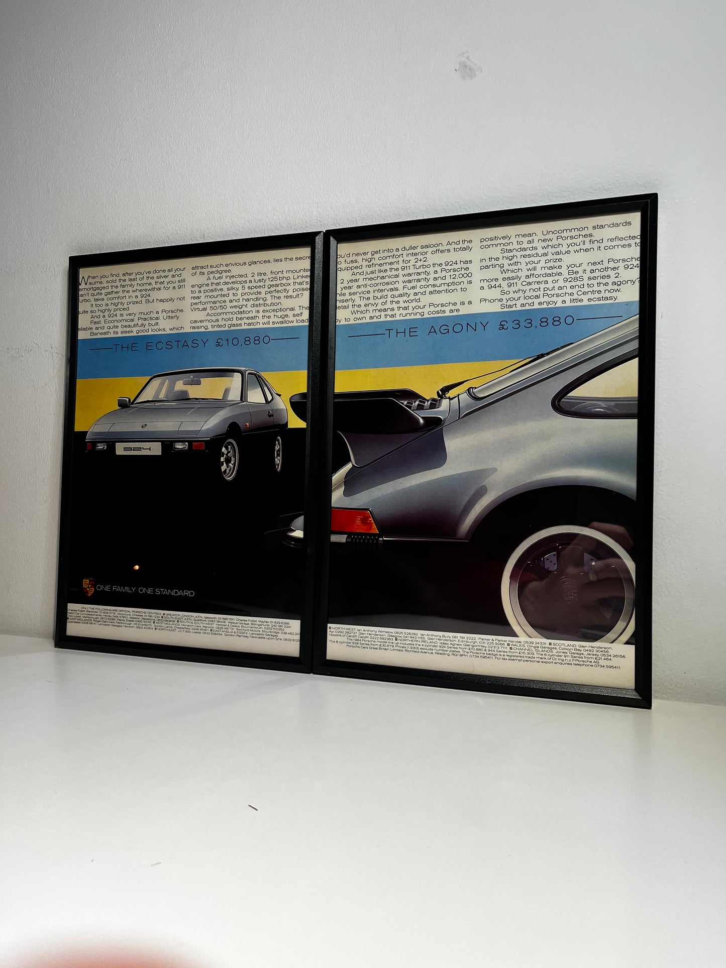 RARE Original Vintage Porsche 924 & 911 Advert - 1984