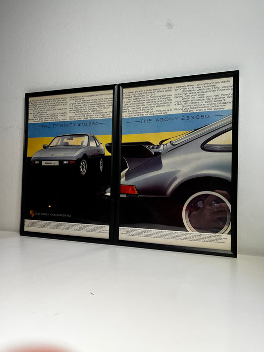 RARE Original Vintage Porsche 924 & 911 Advert - 1984