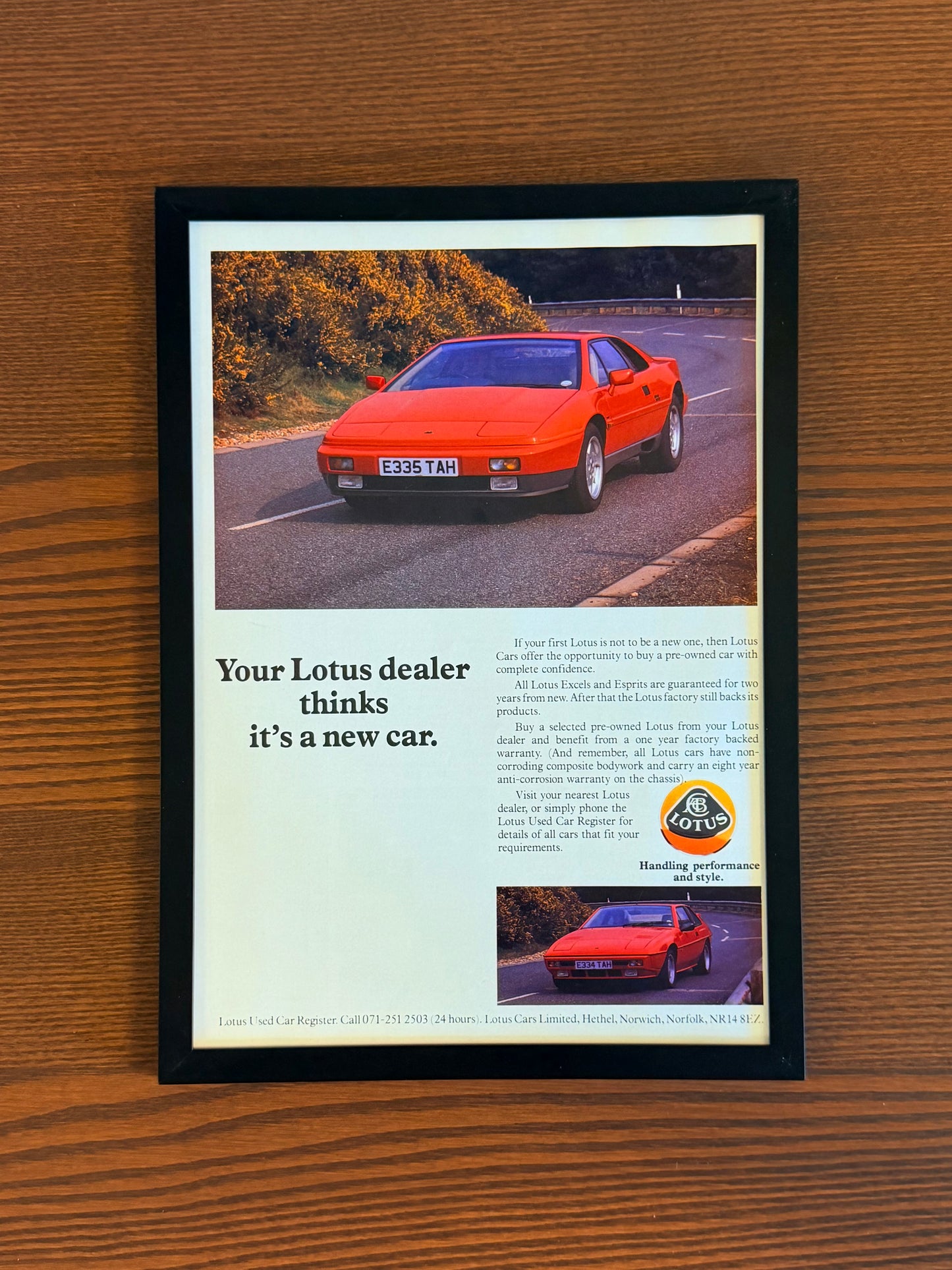 Original Lotus Advert - 1980s