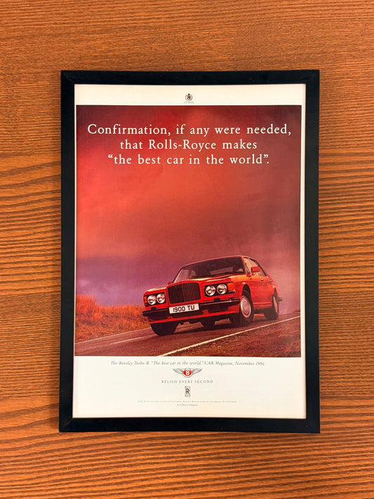 Original Bentley Advert - 1980s
