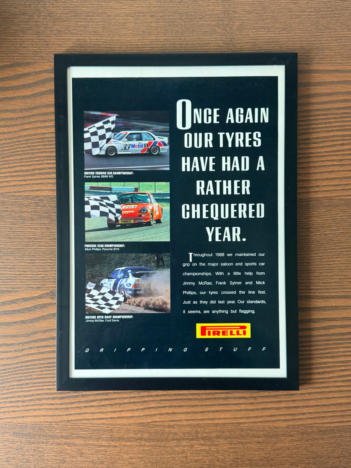 Original Pirelli Advert - 1980’s