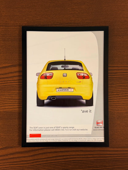 Original Seat Leon Curpa R Advert - 2000s