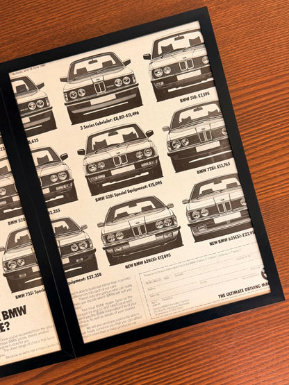 Original BMW 3, 5, 6, 7 Series Advert - 1980s