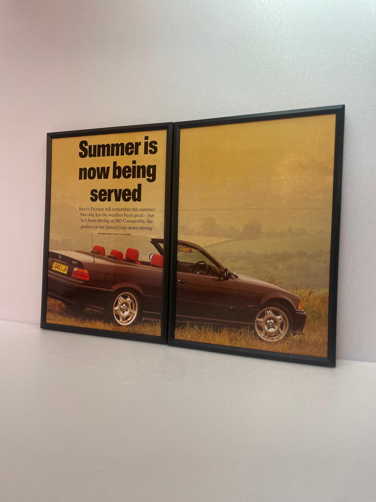 Original RARE BMW M3 Convertible Poster - 1994