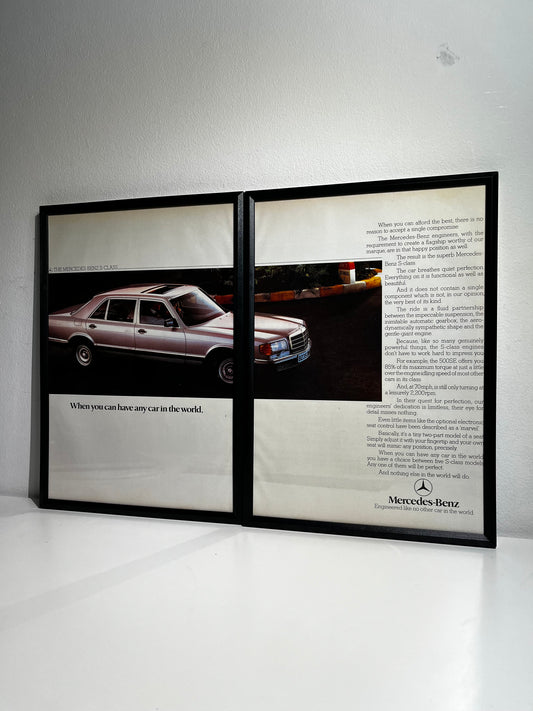 Original Mercedes Benz S-Class Advert - 1980s