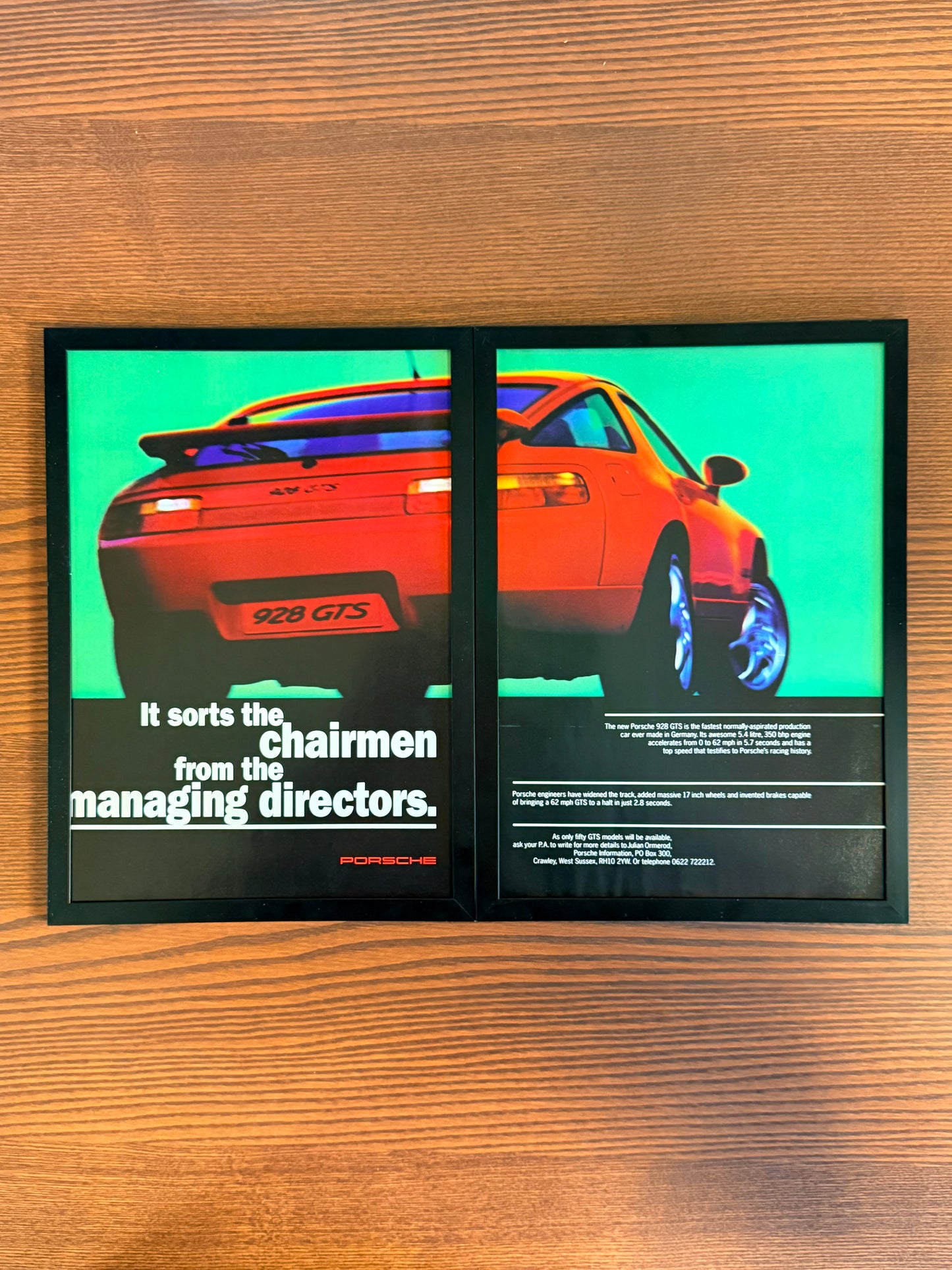 Original Porsche 928 GTS Advert - 1990’s