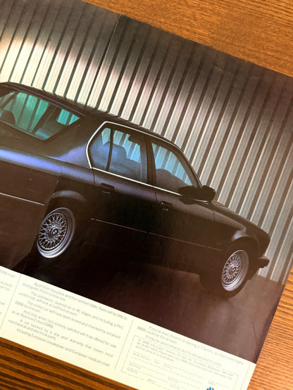Original BMW E32 735i 7 series Advert - 1980s