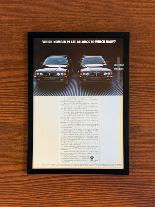 Original BMW E34 5 series Advert - 1980s