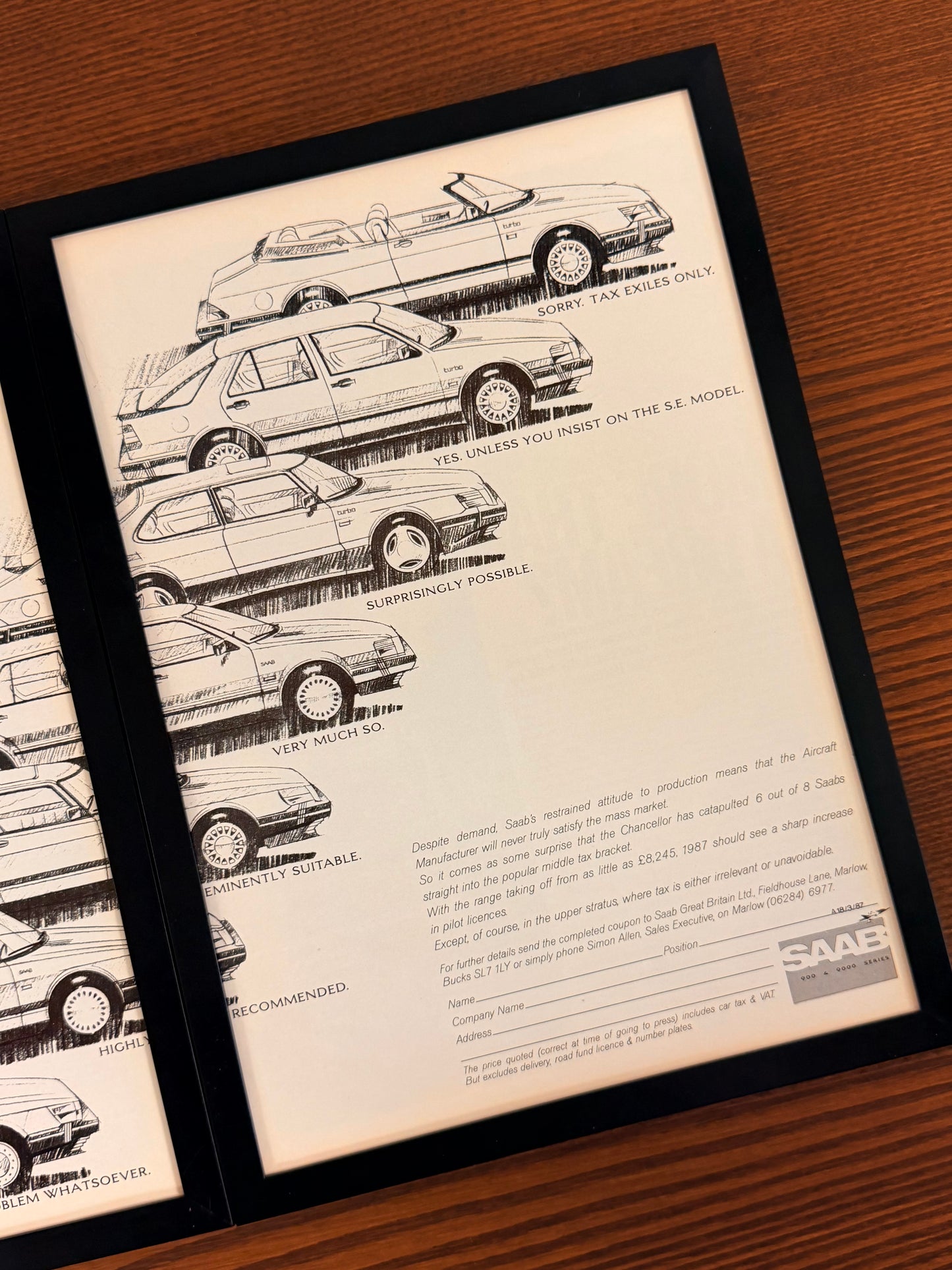 Original Saab Collection Advert - 1980s