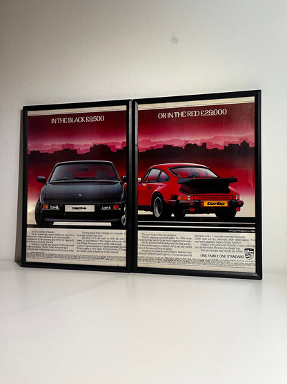 Original Vintage Porsche 924 & 911 Turbo Advert - 1984