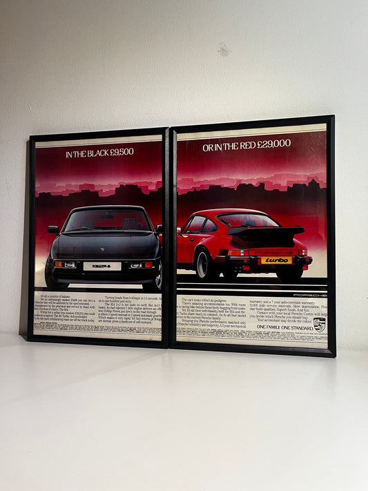 Original Vintage Porsche 924 & 911 Turbo Advert - 1984