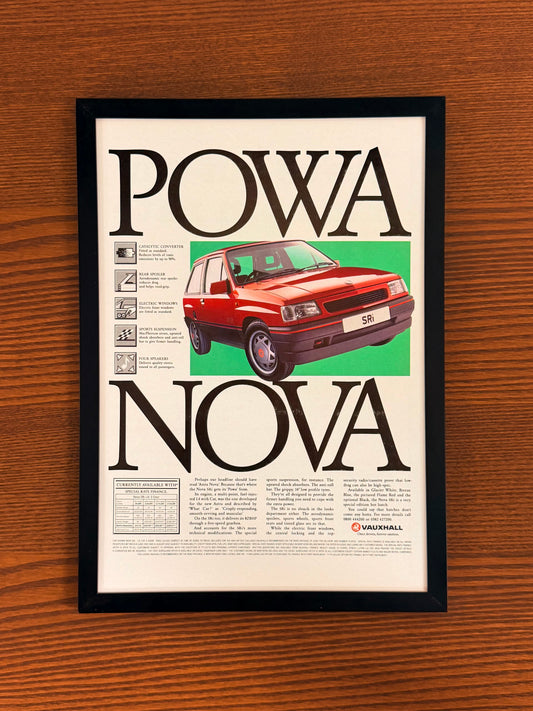 Original Vauxhall Nova SRI Advert - 1980s