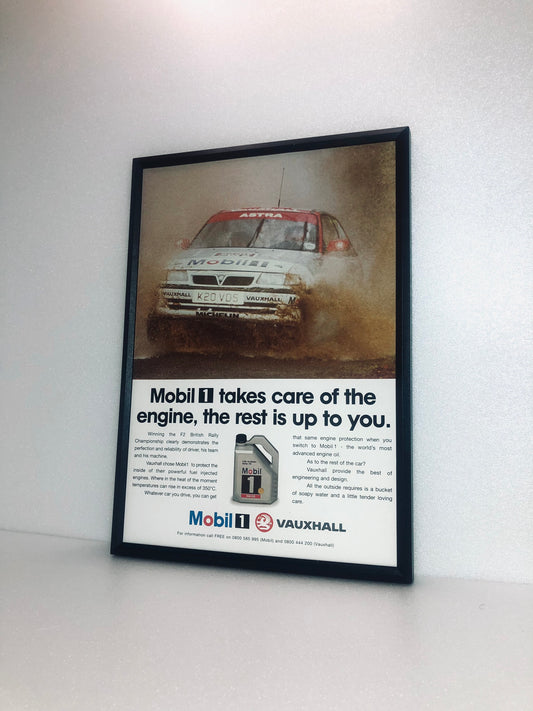 Original Vintage Mobil and Vauxhall F2 British Rally Advert - 1995