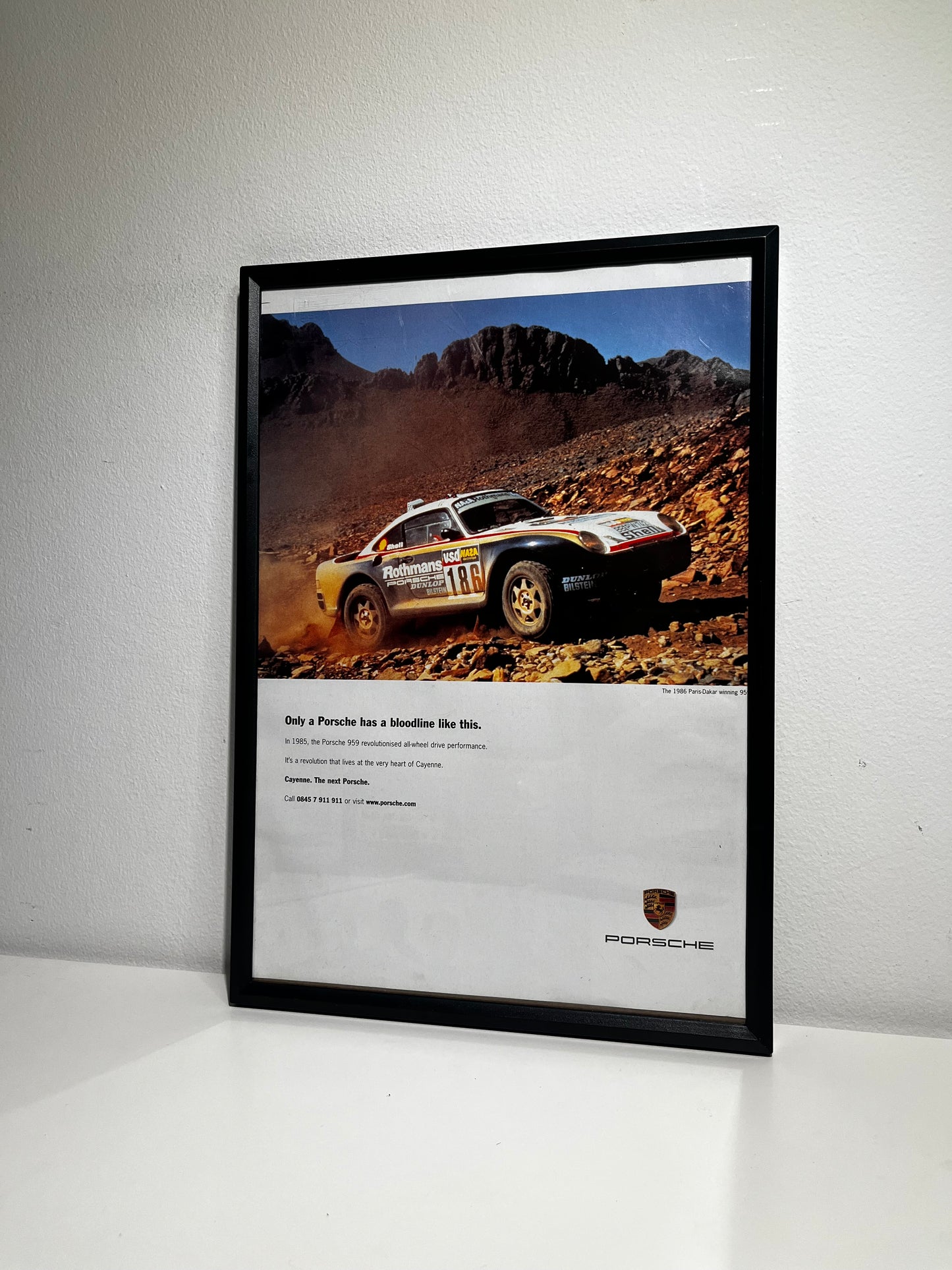 Original Porsche 959 Advert  - 'Only a Porsche has a bloodline like this' - 1990s