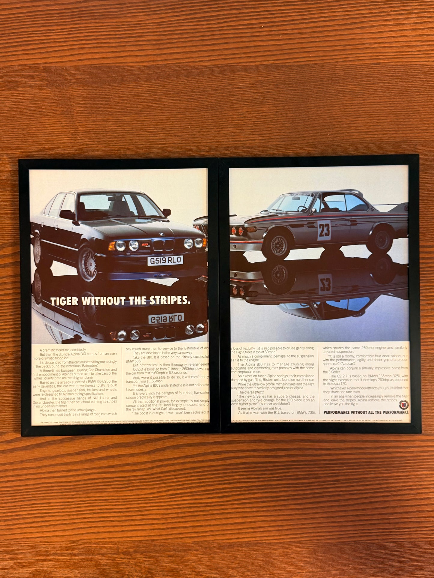 Original BMW E34 B10 Alpina x ‘Batmobile” Advert - 1990s