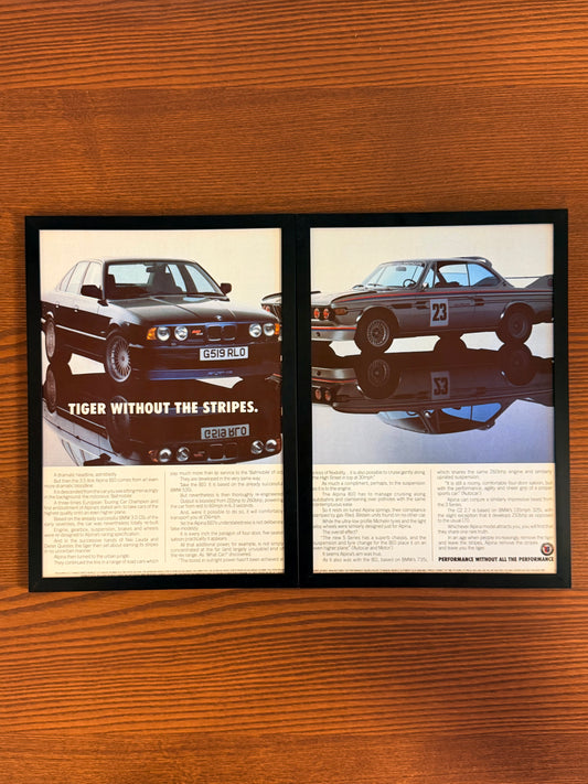 Original BMW E34 B10 Alpina x ‘Batmobile” Advert - 1990s