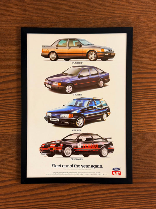 Original Ford Sierra Escort Cosworth Rs Generations Advert - 1980s