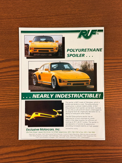 Original Porsche RUF Advert - 1989