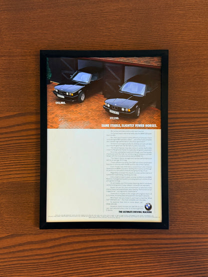 Original BMW E34 M5 5 series Advert - 1980s