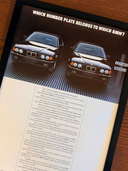 Original BMW E34 5 series Advert - 1980s