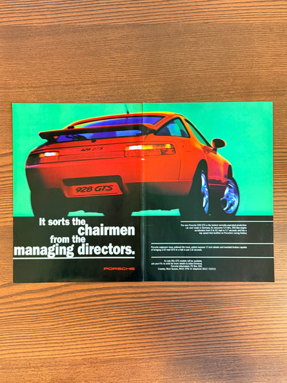 Original Porsche 928 GTS Advert - 1990’s