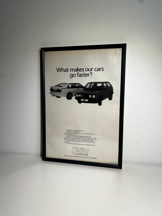 Original Volkswagen Golf & Audi Quattro Advert - 1980s