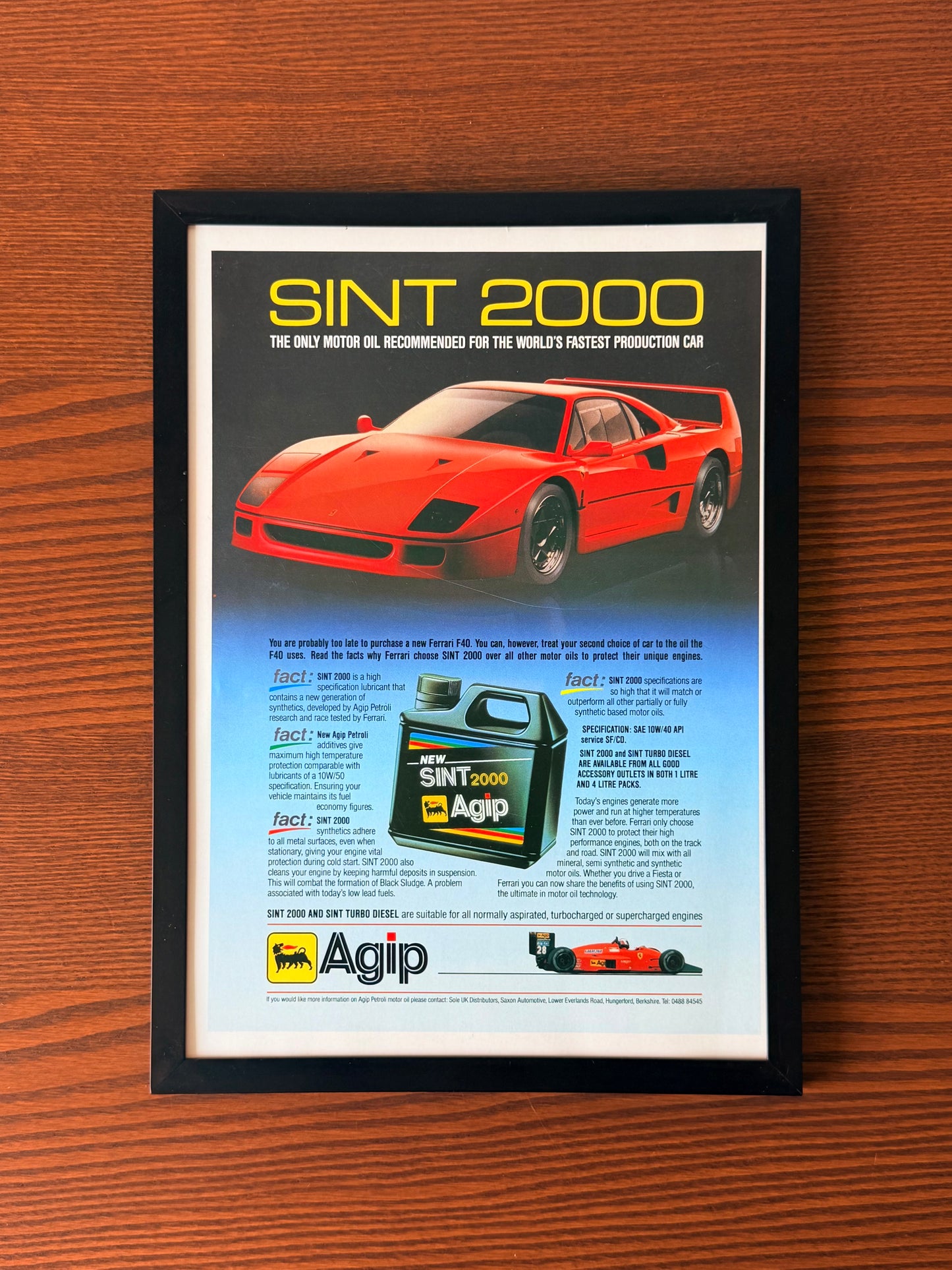 Original F40 Oil Advert - 1980s
