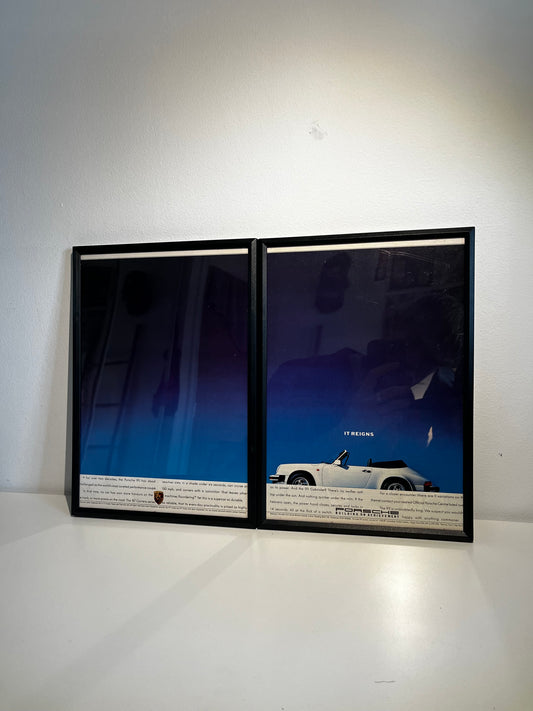 vintage porsche car advert