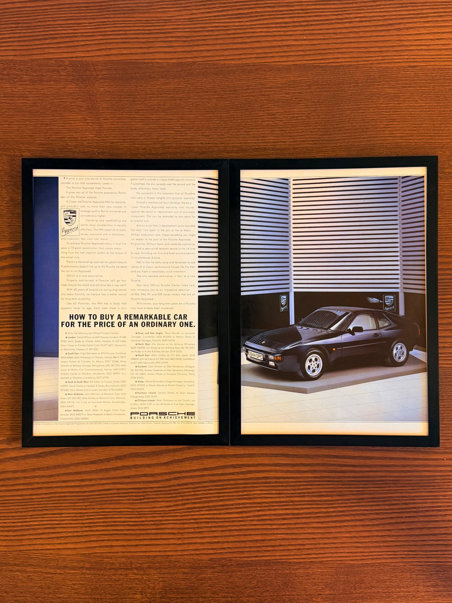 Original Porsche 944s Advert - 1980s