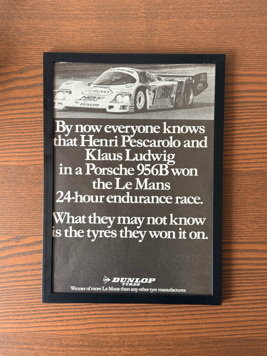 Original Dunlop Porsche 956B Advert - 1980’s