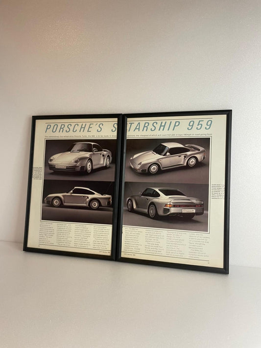 Original Vintage Porsche Advert - 'Starship 959’ - 1985